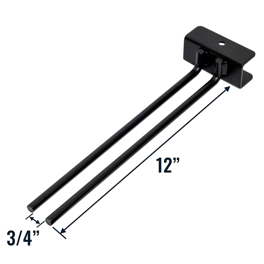 12" Double Straight Hook