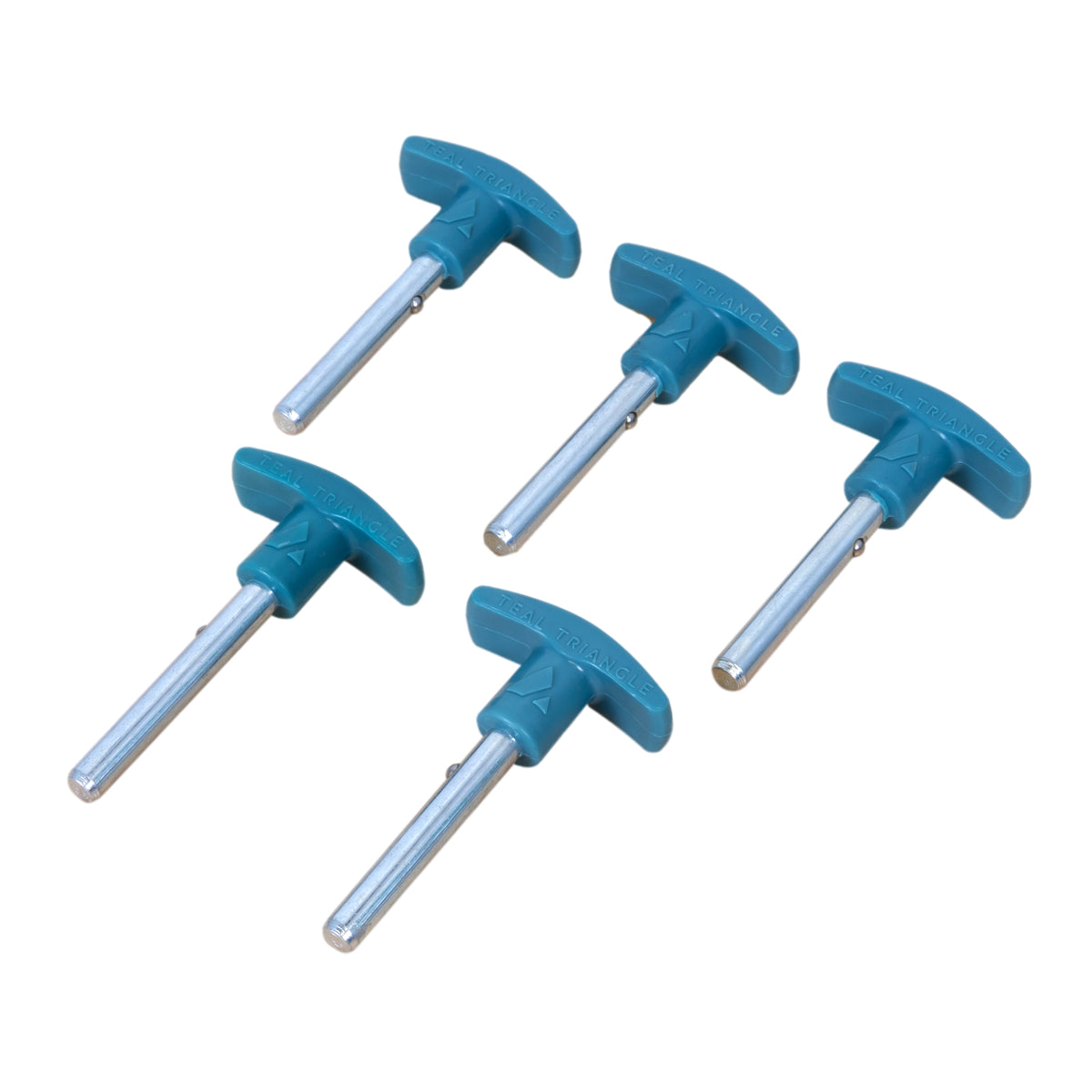 3D Locking Pins Teal Triangle