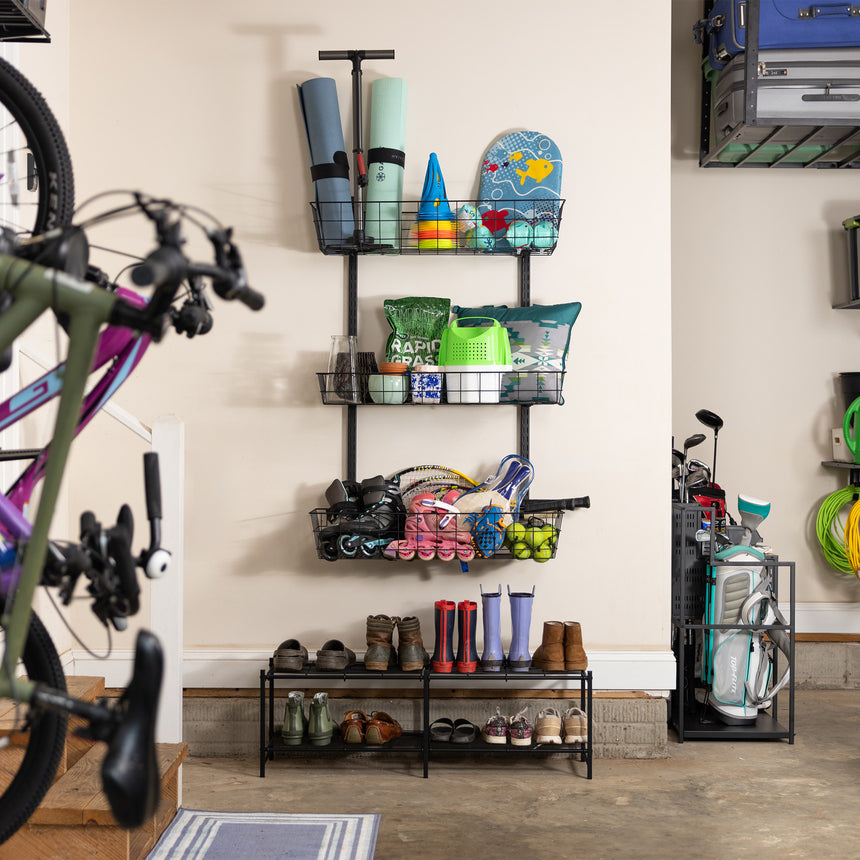 wall mount garage baskets