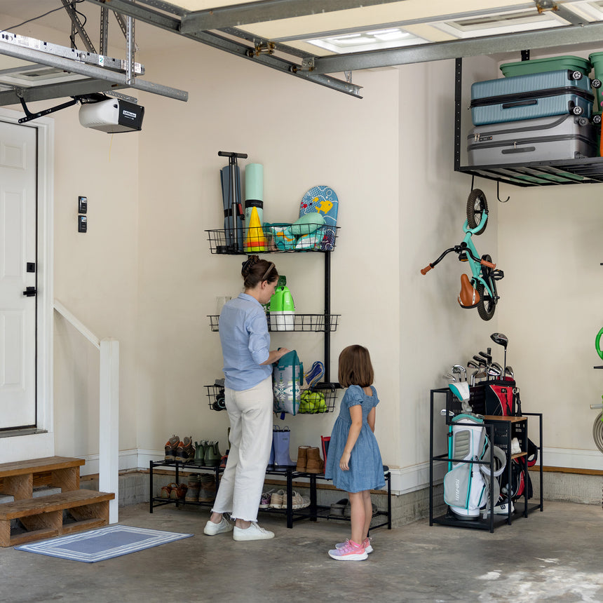 wall mounted garage basket storage