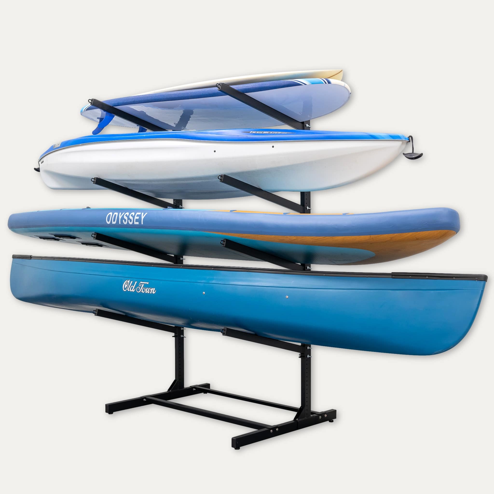 Freestanding Kayak Storage, Organize Kayaks, Paddle Boards or
