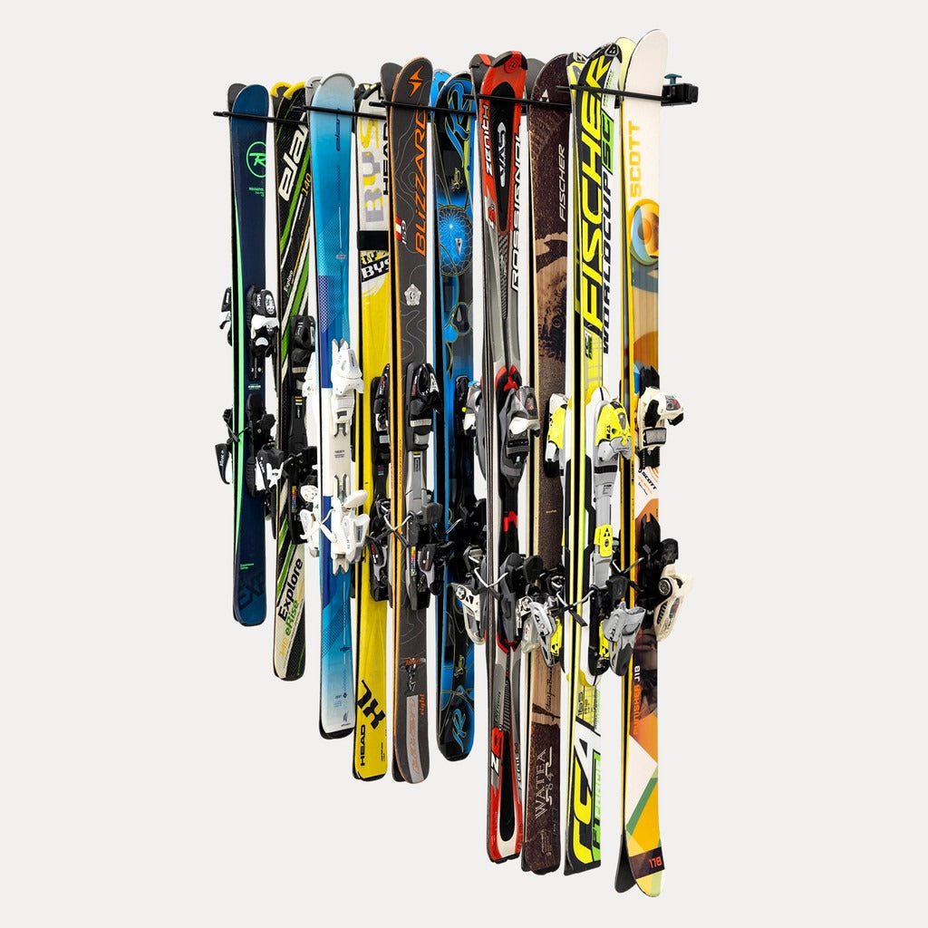 Wall Mounted Ski Rack | Garage Ski Rack | Teal Triangle