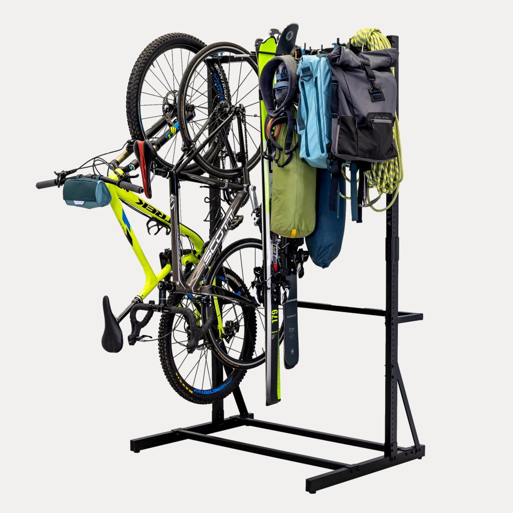 Freestanding Storage Stand for Skis, Bicycles, Bags and Sports