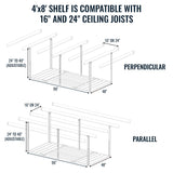 4' x 8' Faber Overhead Garage Shelving | Holds 700 lbs