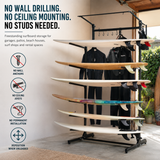 G-Surf PRO | Holds 8 Boards and Gear | Indoor-Outdoor