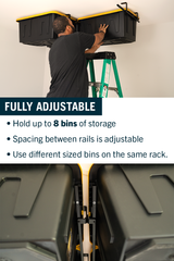 ToteLoft - 4 Bin - Ceiling Tote Storage | Up to 200 lbs