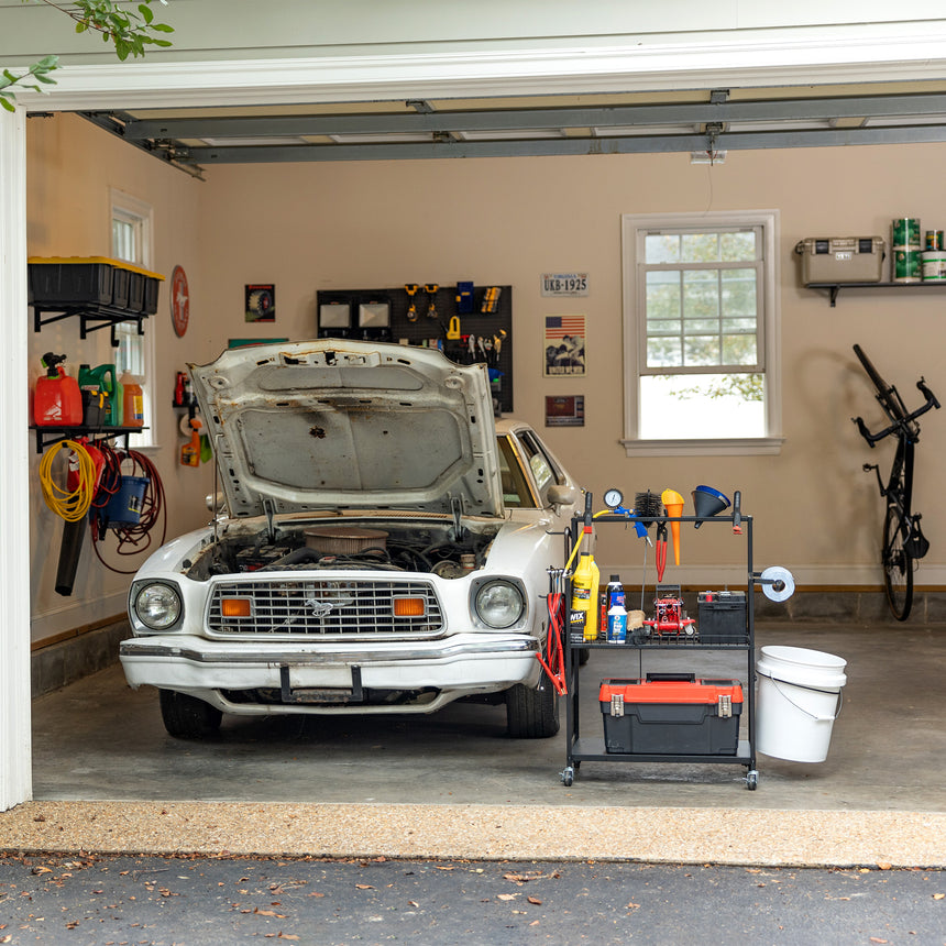 car restoration rolling garage utility cart