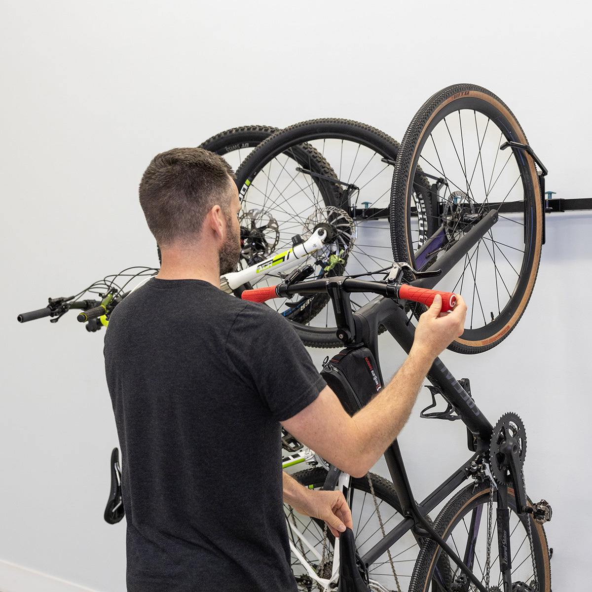 Wall shops bicycle rack