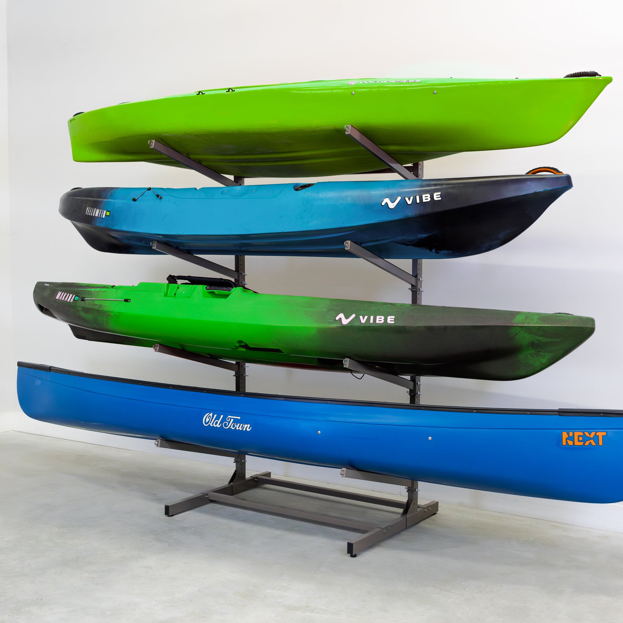 Freestanding Kayak Storage, Organize Kayaks, Paddle Boards or