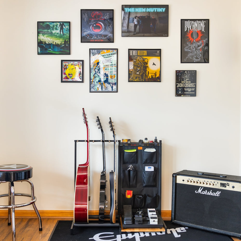 The Opener 5-Slot Guitar Rack | Black – Teal Triangle