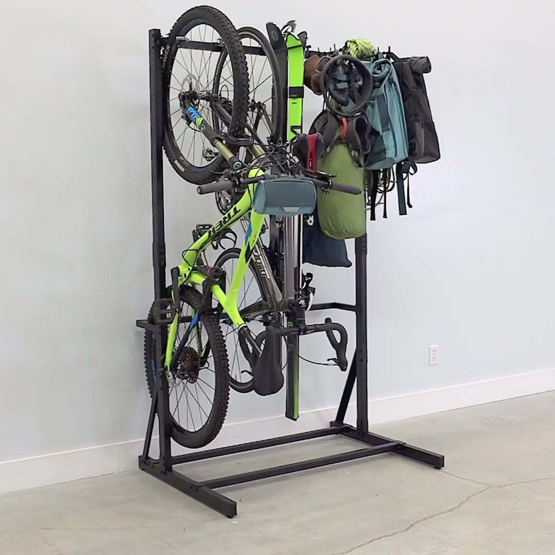Freestanding Storage Stand for Skis, Bicycles, Bags and Sports