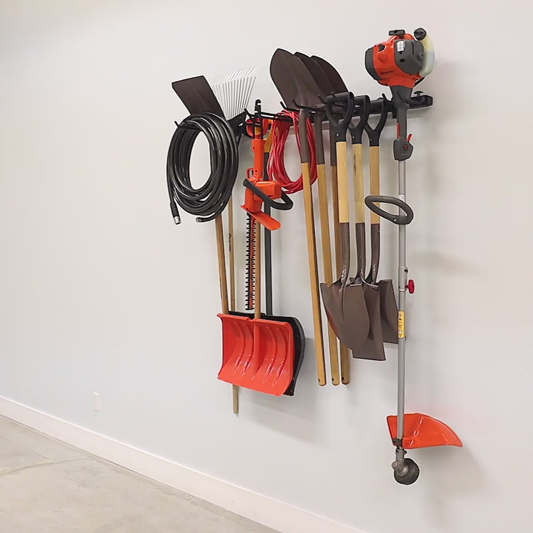 Shovel and rake on sale storage rack