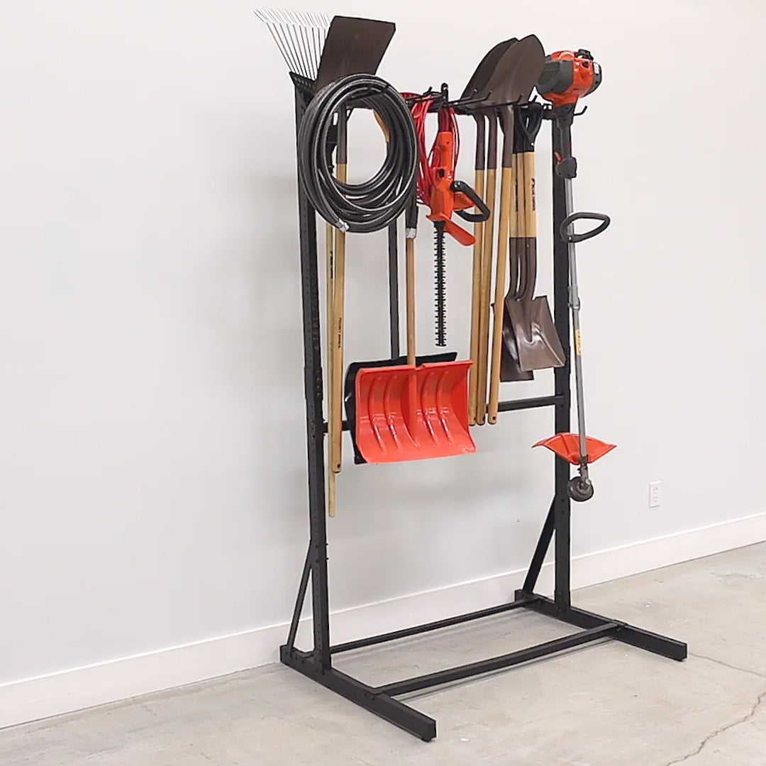 Free Standing Hanging Garden Yard Tool Organizer | Garage Shed