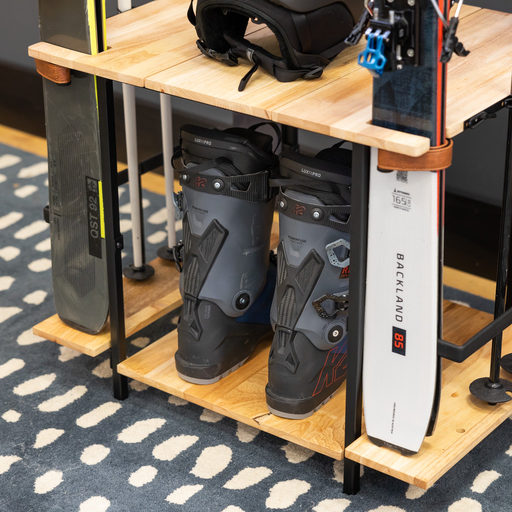 Diy ski boot on sale rack