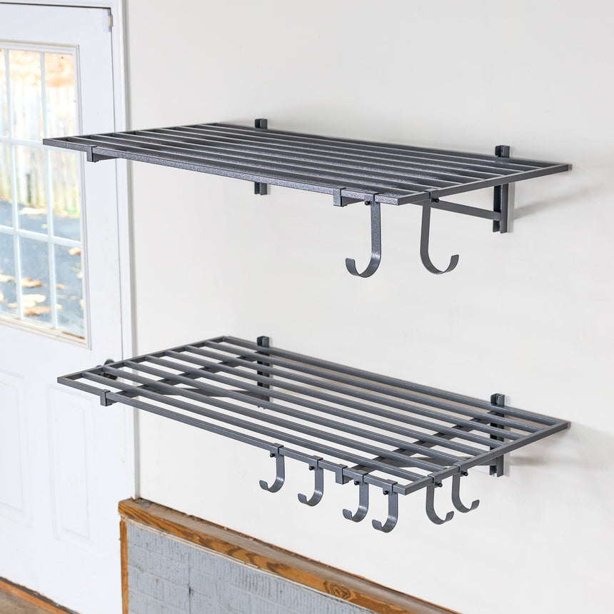 2' x 4' Bristol Garage Wall Mount Shelves | 2 Pack | Hammered Gray