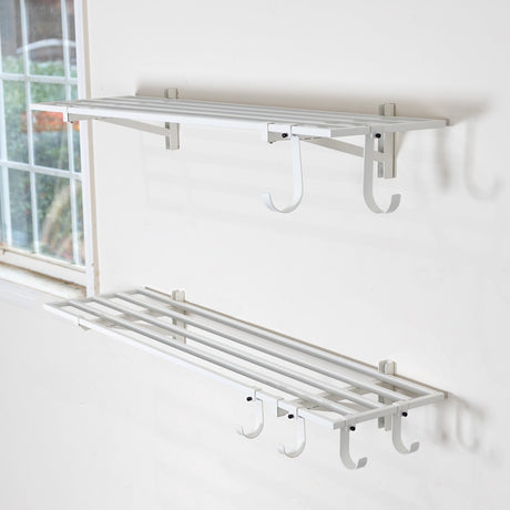 1' x 4' Bristol Garage Wall Mount Shelves | 2 Pack | White